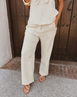 PANTALON DE LINO