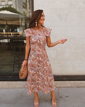VESTIDO RIVIERA CAMEL