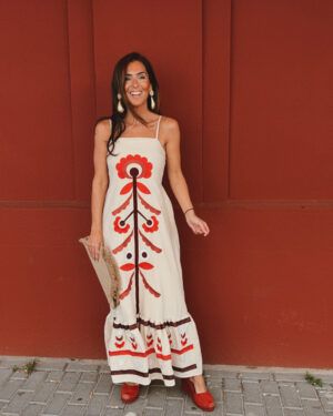 VESTIDO TROLLA CAMEL