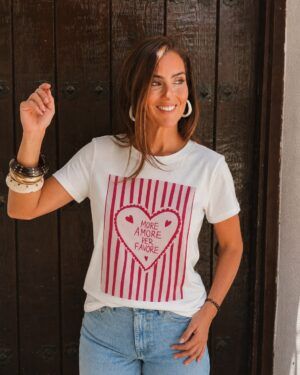 CAMISETA CORAZON LISTAS