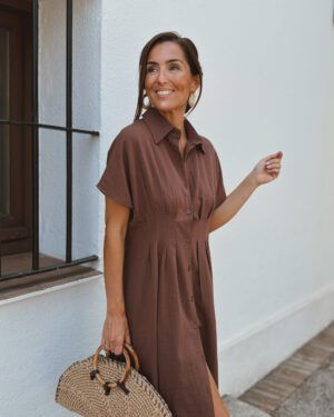 VESTIDO MARRON WENDY