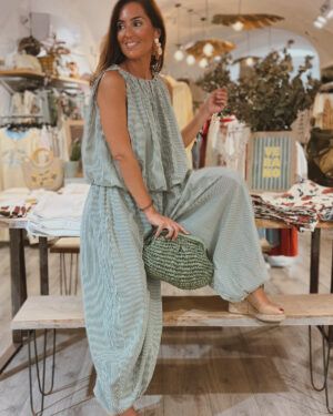 CONJUNTO RAYAS VERDE