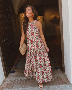 VESTIDO HIBISCUS ESCOTE GRIEGO