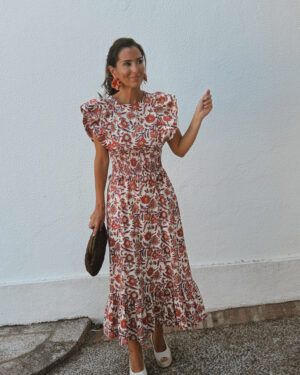 VESTIDO OLIVIA CORAL/BUGANVILLA