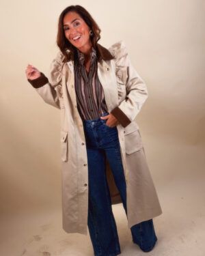GABARDINA EFECTO BARBOUR BEIGE