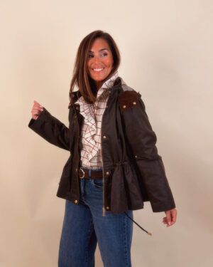 EFECTO BARBOUR MARRON VOLANTE