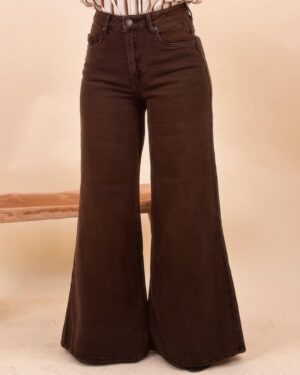 PANTALON MARRON BOTA ANCHA