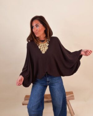 JERSEY CAPA GLOBO MARRON
