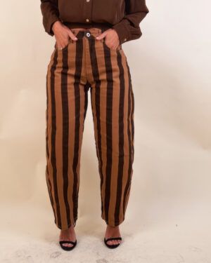 PANTALON CAMEL Y MARRON BOWL